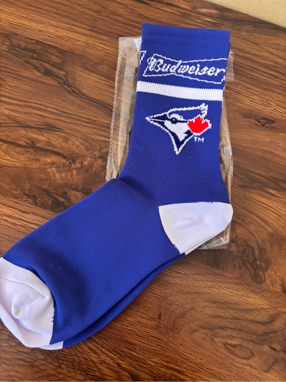 Budweiser Toronto Blue Jays Promotional Novelty Socks